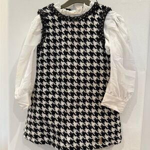 Elegant Kids Houndstooth Dress
